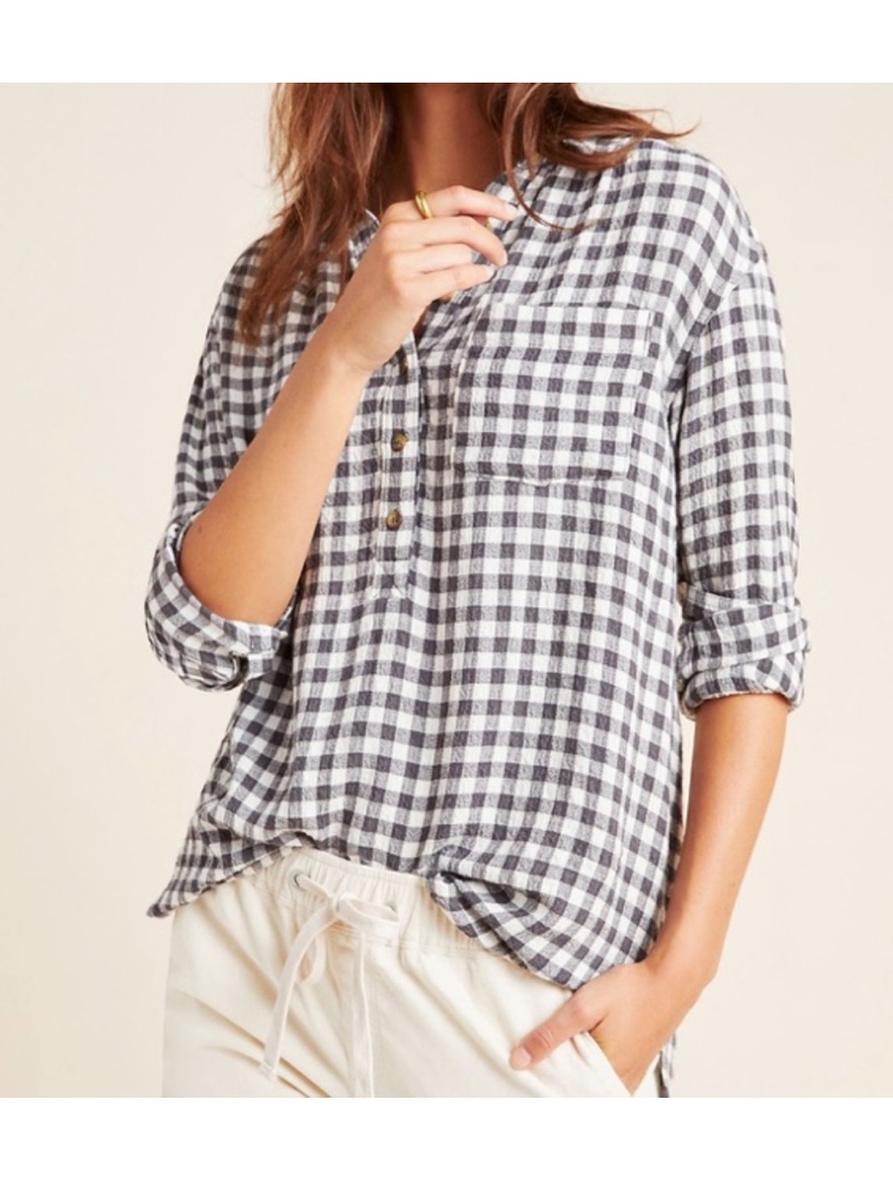 Anthropologie Isadora Button Back Tunic